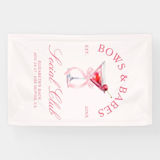 Bows & Babes Coquette Cherries Banner (Horizontal)