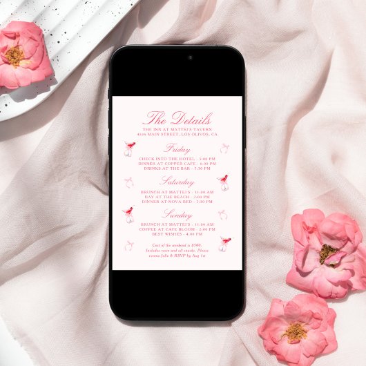 Bows & Babes Coquette Cherries Einladung