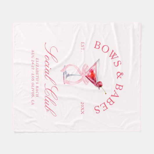 Bows & Babes Coquette Cherries Fleecedecke (Vorderseite (Horizontal))