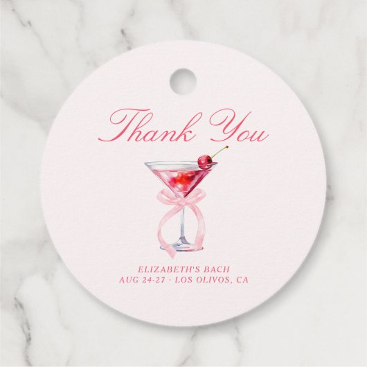 Bows & Babes Coquette Cherries Geschenkanhänger (Rückseite)