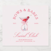 Bows & Babes Coquette Cherries Schaumweinetikett (Einzelnes Label)