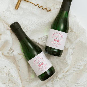 Bows & Babes Coquette Cherries Schaumweinetikett