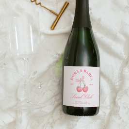 Bows & Babes Coquette Cherries Schaumweinetikett