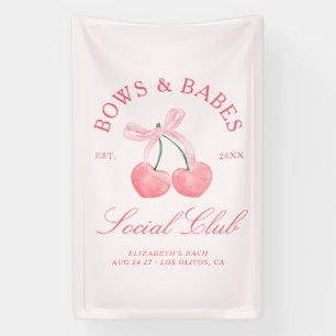 Bows & Babes Coquette Kirschen Junggesellinnenabsc Banner