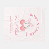 Bows & Babes Coquette Kirschen Junggesellinnenabsc Fleecedecke (Vorderseite (Horizontal))