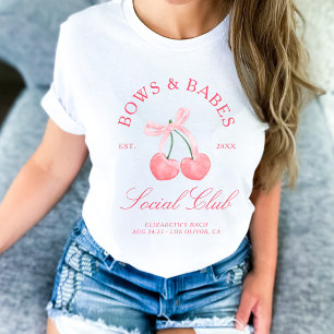 Bows & Babes Coquette Kirschen Junggesellinnenabsc T-Shirt