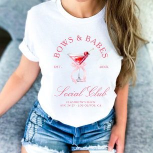 Bows & Babes Coquette Kirschen Junggesellinnenabsc T-Shirt