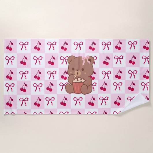 Bows & Bears Beach Towel Strandtuch (Vorderseite)