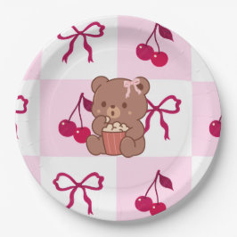 Bows & Bears Paper Plates Pappteller