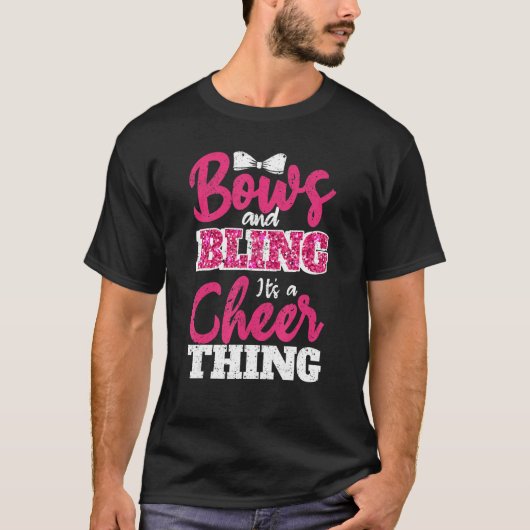 Bows & Bling It s A Cheer Thing Cheerleading Cheer T-Shirt (Vorderseite)