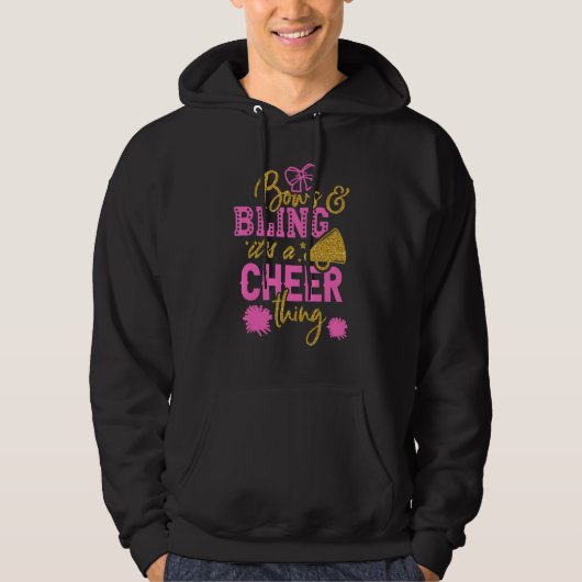 Bows & Bling It's A Cheer Thing Cheerleading Cheer Hoodie (Vorderseite)