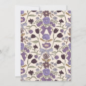 Bows & Blossoms Lilac Coquette Wedding Einladung (Rückseite)