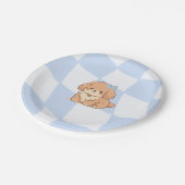 Bows & Bones Paper Plates Pappteller (Schrägansicht)