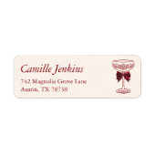Bows & Bubbly Return Address Label (Vorne)