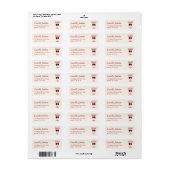 Bows & Bubbly Return Address Label (Vorne)