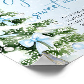 Bows Christmas Baby Shower Guess the Sweet Mess Poster (Ecke)