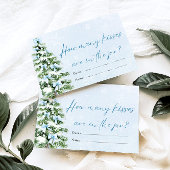 Bows Christmas How Many Kisses Baby Shower Game Einladung