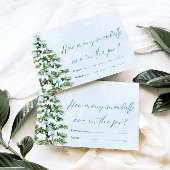 Bows Christmas How Many Snowballs Baby Shower Game Einladung