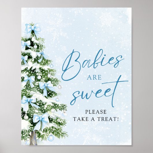 Bows Christmas Tree Babies Are Sweet Take a Treat Poster (Vorne)