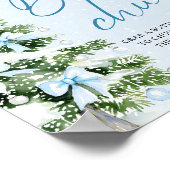 Bows Christmas Tree Baby Shower Bottle Chug Sign Poster (Ecke)