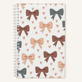 "Bows & Hearts" Coquette Daily Journal Notizblock