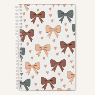 "Bows & Hearts" Coquette Daily Journal Notizblock