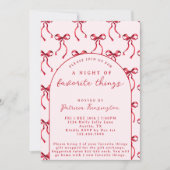 Bows Lieblings-Dinge Weihnachtsgeschenk Exchange-P Einladung (Vorderseite)