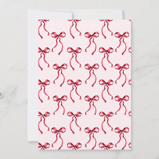 Bows Lieblings-Dinge Weihnachtsgeschenk Exchange-P Einladung (Rückseite)