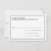 Bows Ribbon & Lace UAWG grau gelb RSVP Karte (Rückseite)