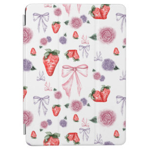 Bows, Rose und Erdbeeren Coquette-Muster iPad Air Hülle
