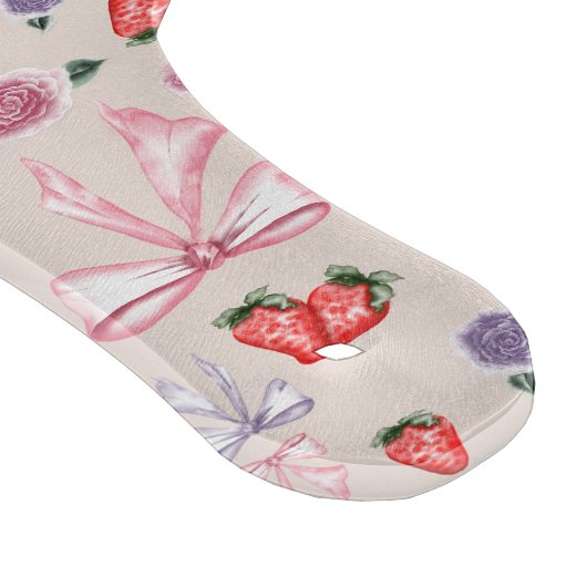 Bows, Rose und Erdbeeren Coquette-Muster Schneidebrett (Ecke)