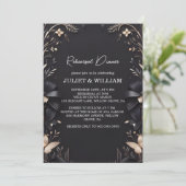 Bows Satin Chic Ribbon Cutting Probe Dinner Einladung (Stehend Vorderseite)