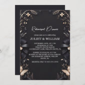 Bows Satin Chic Ribbon Cutting Probe Dinner Einladung (Vorne/Hinten)