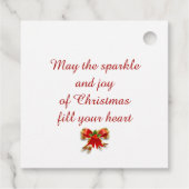 Bows und Bells Frohe Weihnachtsbegüterungstags Geschenkanhänger (Rückseite)