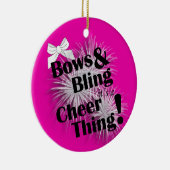 Bows und Blasen ist ein fröhliches Dekor Keramik Ornament (Rechts)