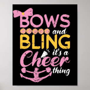 Bows und Blasen sie ein fröhliches Tanz Cheerleade Poster