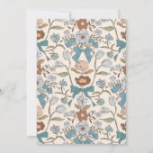 Bows und Blume Kinderdusche Einladung (Rückseite)