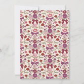 Bows und Blüten Magenta Save The Date (Rückseite)