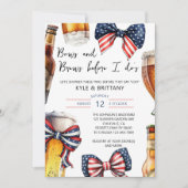 Bows und Brennen, bevor ich Paare Polterabend Einladung (Vorderseite)