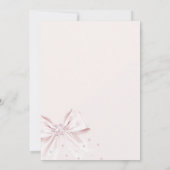 Bows und Bubbly Pink Bridal Dusche Einladung (Rückseite)
