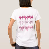 Bows und Herzen rosa und Lila T-Shirt (Rückseite)