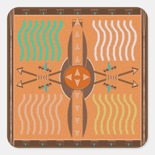 Bows und Pfeile 20/Blatt Quadratischer Aufkleber (Vorderseite)