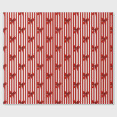 Bows und Streifen aus rotem Coquette Geschenkpapier (Flach)