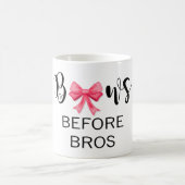 Bows vor Bros Pink Bow Black Letting Kaffeetasse (Mittel)