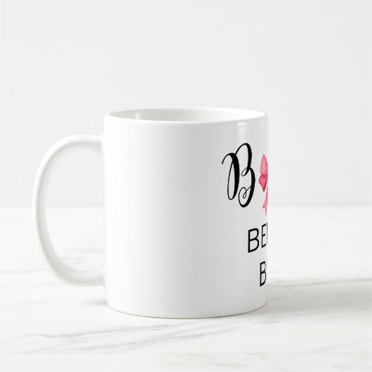 Bows vor Bros Pink Bow Black Letting Kaffeetasse (Links)