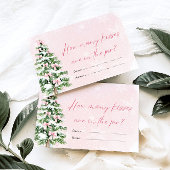 Bows Weihnachten Wie viele Kisses Baby Shower Game Einladung