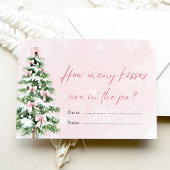 Bows Weihnachten Wie viele Kisses Baby Shower Game Einladung