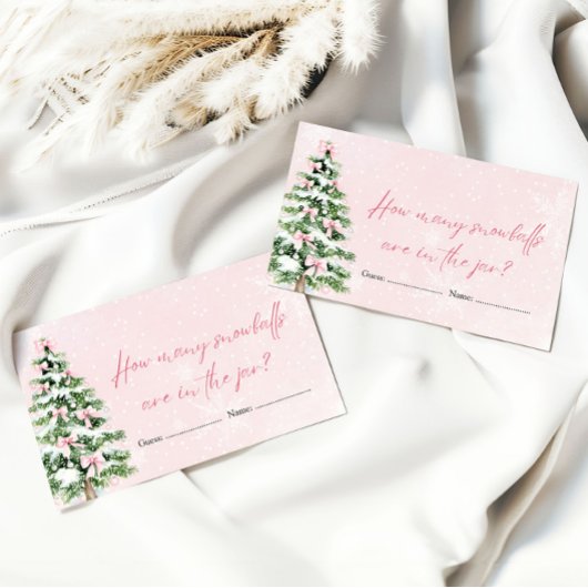 Bows Weihnachten Wie viele Snowballs Baby Duschspi Begleitkarte