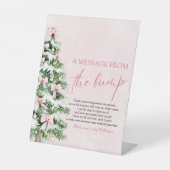 Bows Weihnachtsbaum eine Nachricht aus dem Bump-Ze Sockelschild (Vorderseite)