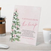 Bows Weihnachtsbaum eine Nachricht aus dem Bump-Ze Sockelschild (In SItu)